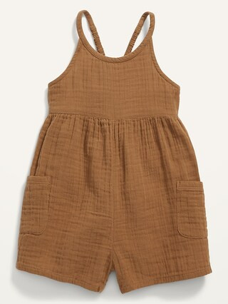 Sleeveless Pocket Romper for Toddler Girls | Old Navy (US)