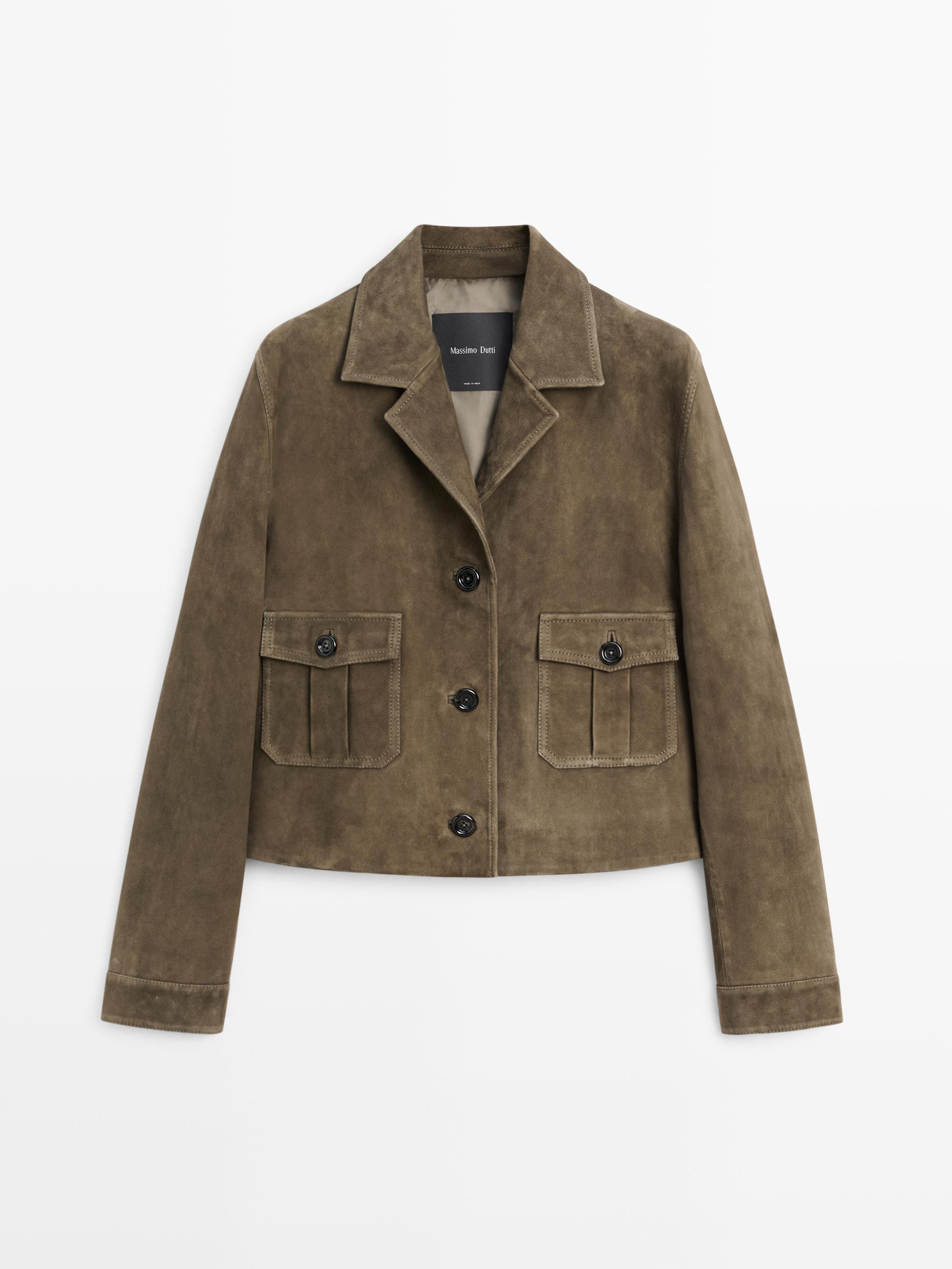 Kurze Wildlederjacke | Massimo Dutti DE