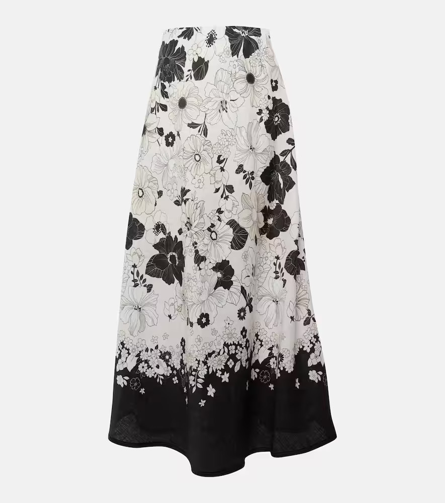 Zimmermann Pop floral linen maxi skirt | Mytheresa (INTL)