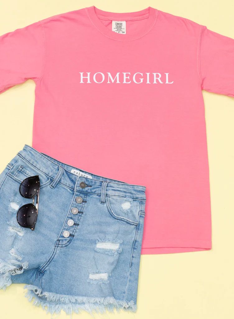 Comfort Colors: Homegirl Peony Pink Graphic Tee | The Mint Julep Boutique