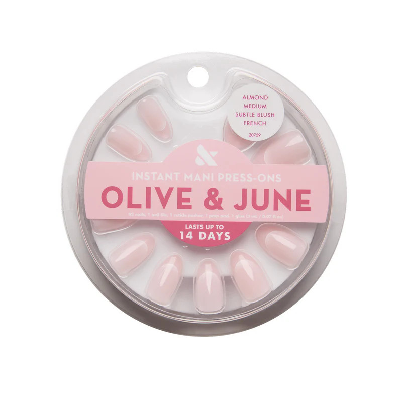 Subtle Blush French - Press On | Medium | Almond | Olive & June