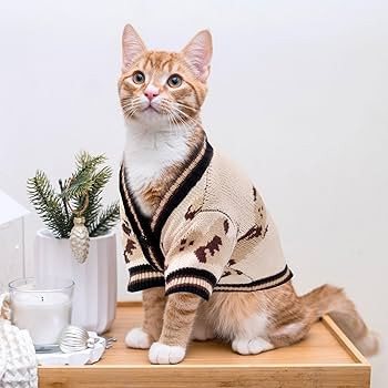 Small Dog Sweaters Cute Bear Dog Cardigans Clothes for Small Medium Dogs Boy Girl Puppy Cat Knitt... | Amazon (US)