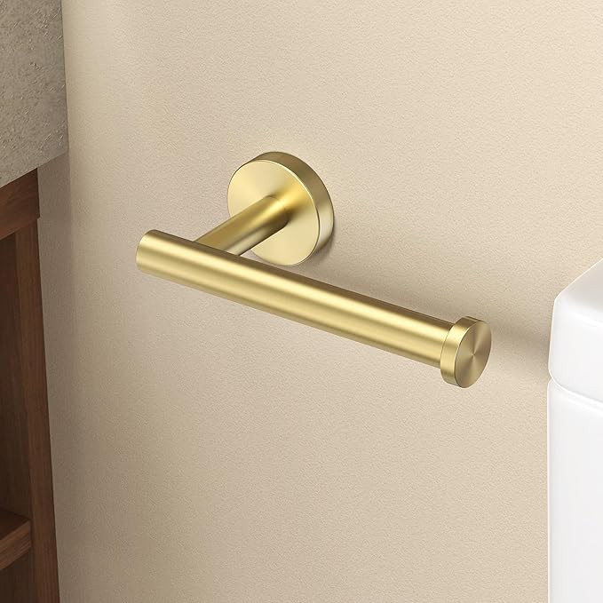 KES Bathroom Toilet Paper Holder Brushed Gold Wall Mount Toilet Roll Holder SUS304 Stainless Stee... | Amazon (US)