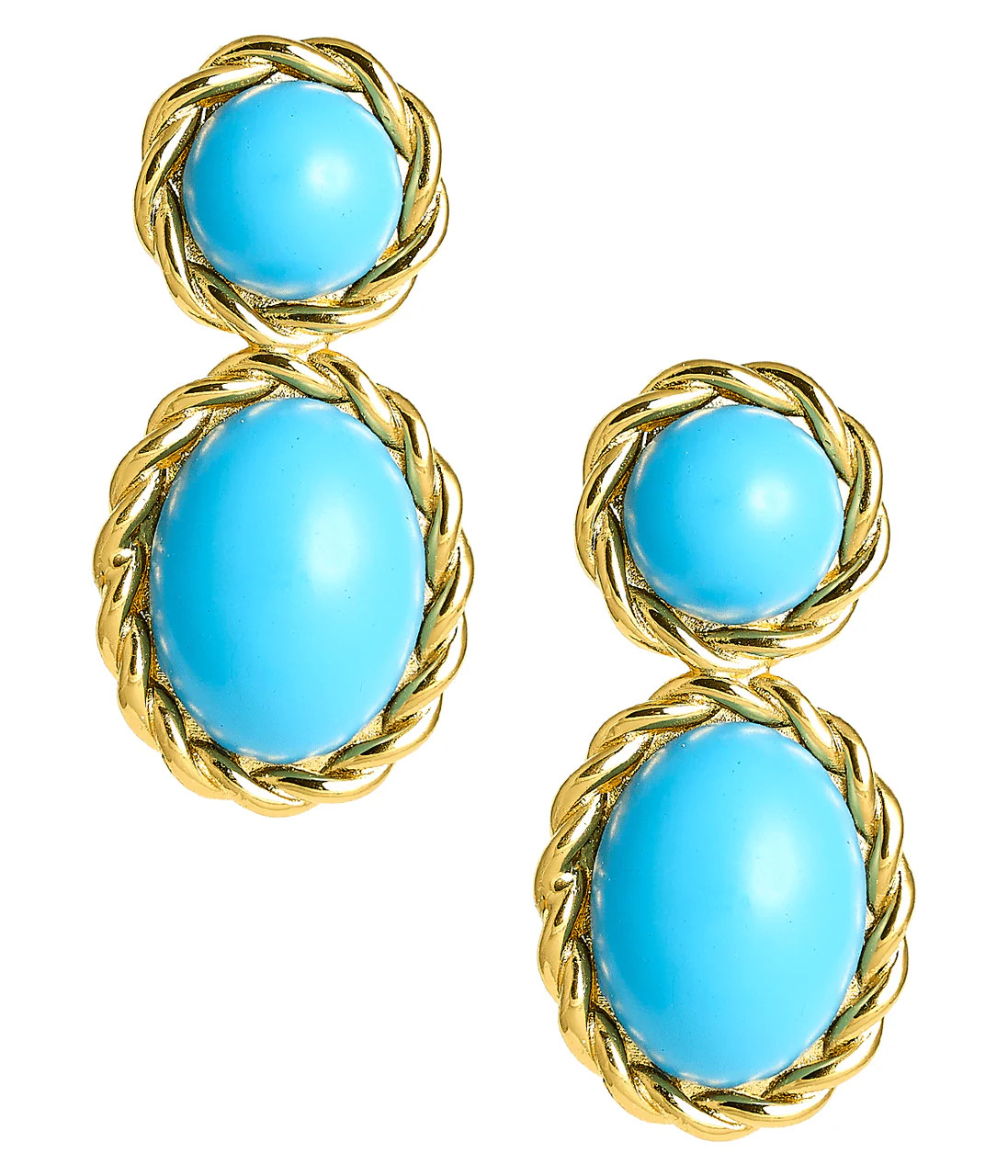 Jackie Earring in Turquoise & 18k Gold Plated - Belle of the Ball Coll | Lisi Lerch Inc