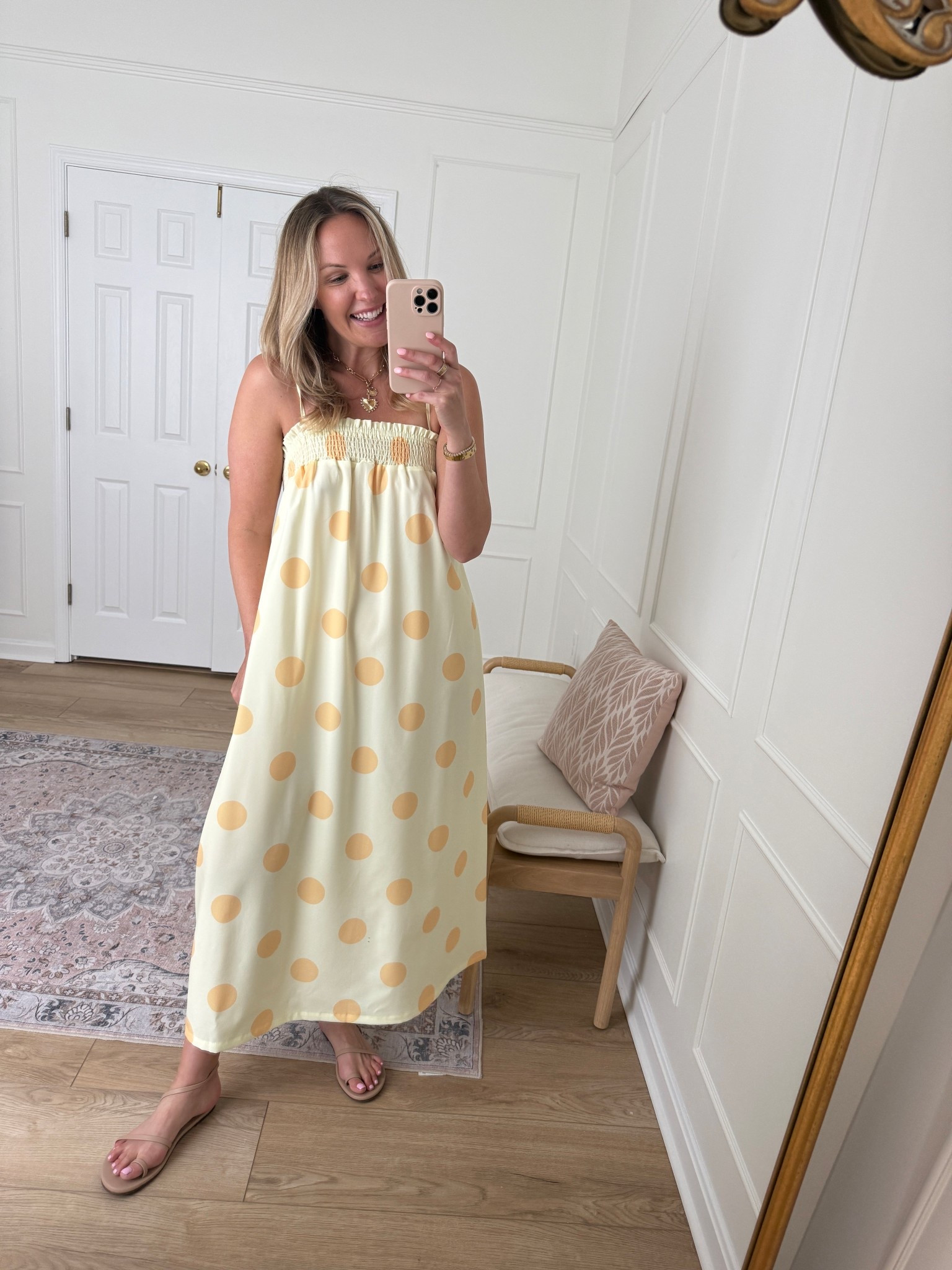 I love this print! So comfy and perfect for vacation or a summer date night! Wearing a med 