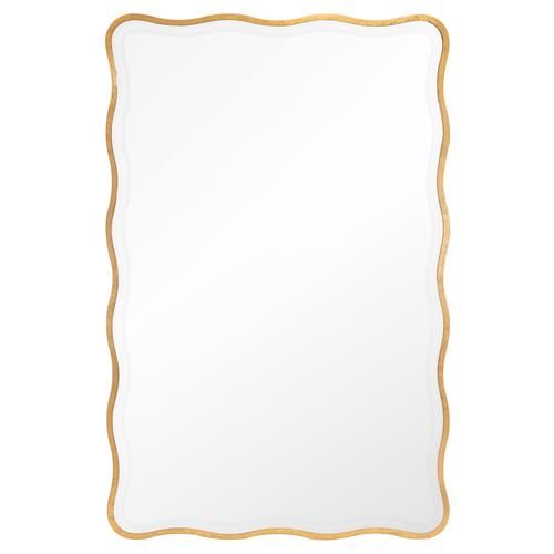Regina Andrew Candice Hollywood Regency Gold Leaf Frame Rectangular Wall Mirror | Kathy Kuo Home