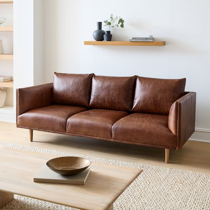 Antonio Leather Sofa (60"–89") | West Elm (US)
