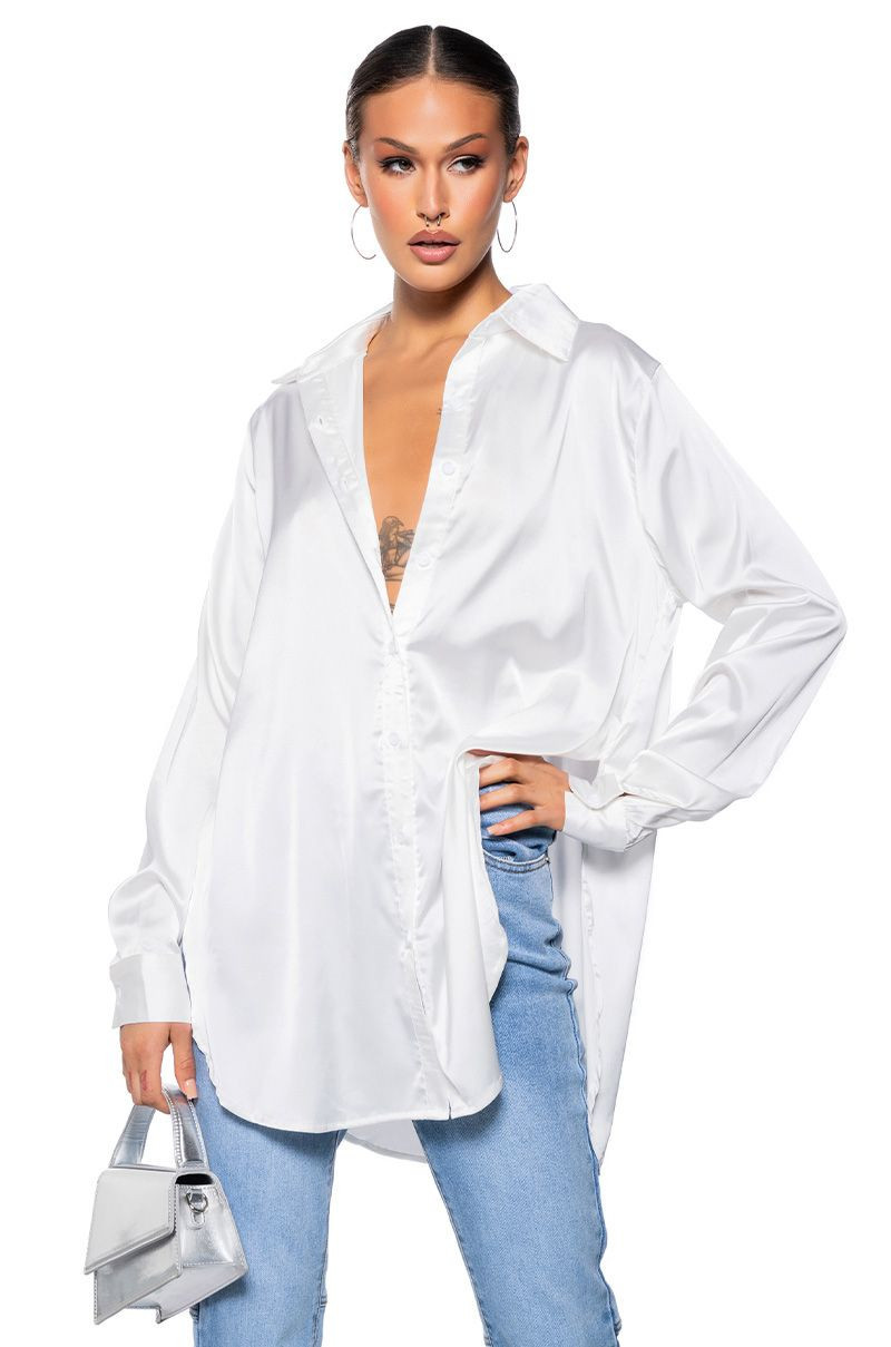 READY FOR ANY OCCASION SATIN SHIRT | AKIRA