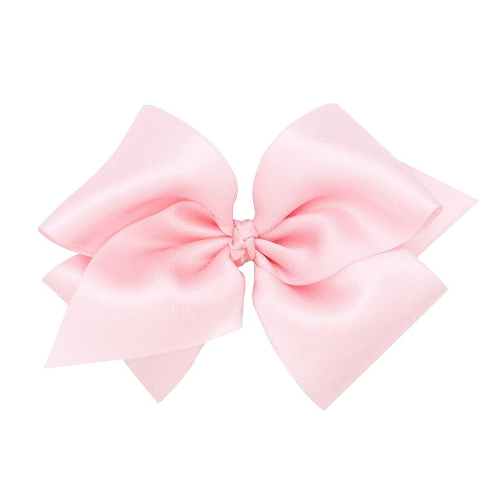 Wee Ones Girls' Classic French Satin Hair Bow on a WeeStay Clip with a Knot Wrap Center, Multiple... | Amazon (US)