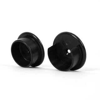 1-3/8 in. Heavy-Duty Hardware Matte Black Closet Pole Sockets (2-Pack) | The Home Depot