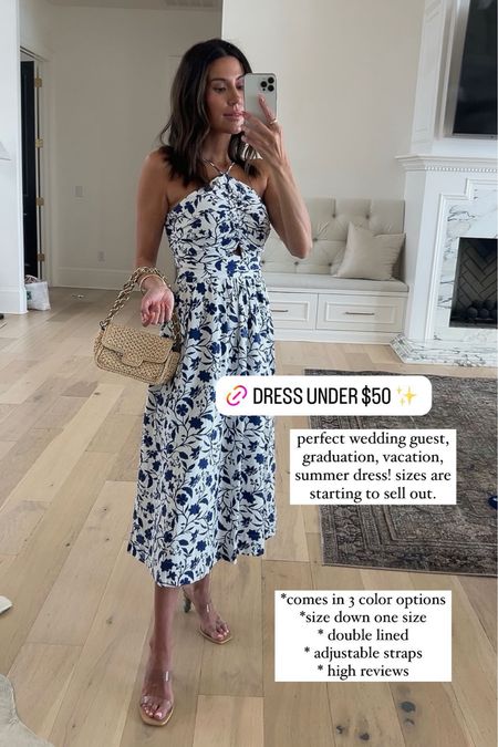 This blue & white dress is the perfect graduation, summer wedding guest and vacation dress and it’s under $50! It comes in 3 color options, is double lined with adjustable straps and has high reviews 🤩 I sized down one size.

Summer dress, wedding guest dress, floral dress, vacation dress, Walmart, summer outfit, Christine Andrew 

#LTKStyleTip #LTKWedding #LTKFindsUnder50