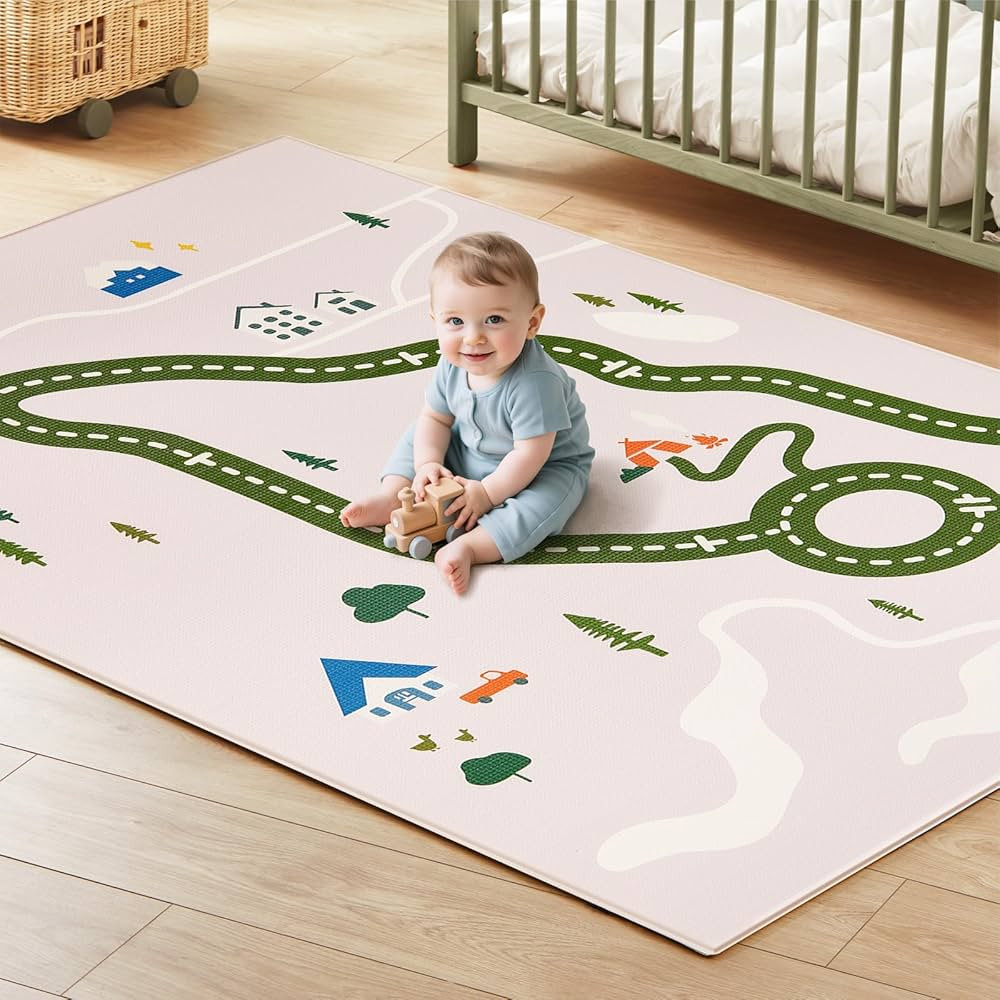 Tiny Land Baby Crawling Mat Reversible Baby Play Mat 78" X 55" Waterproof Non-Slip Larger Playmat... | Amazon (US)