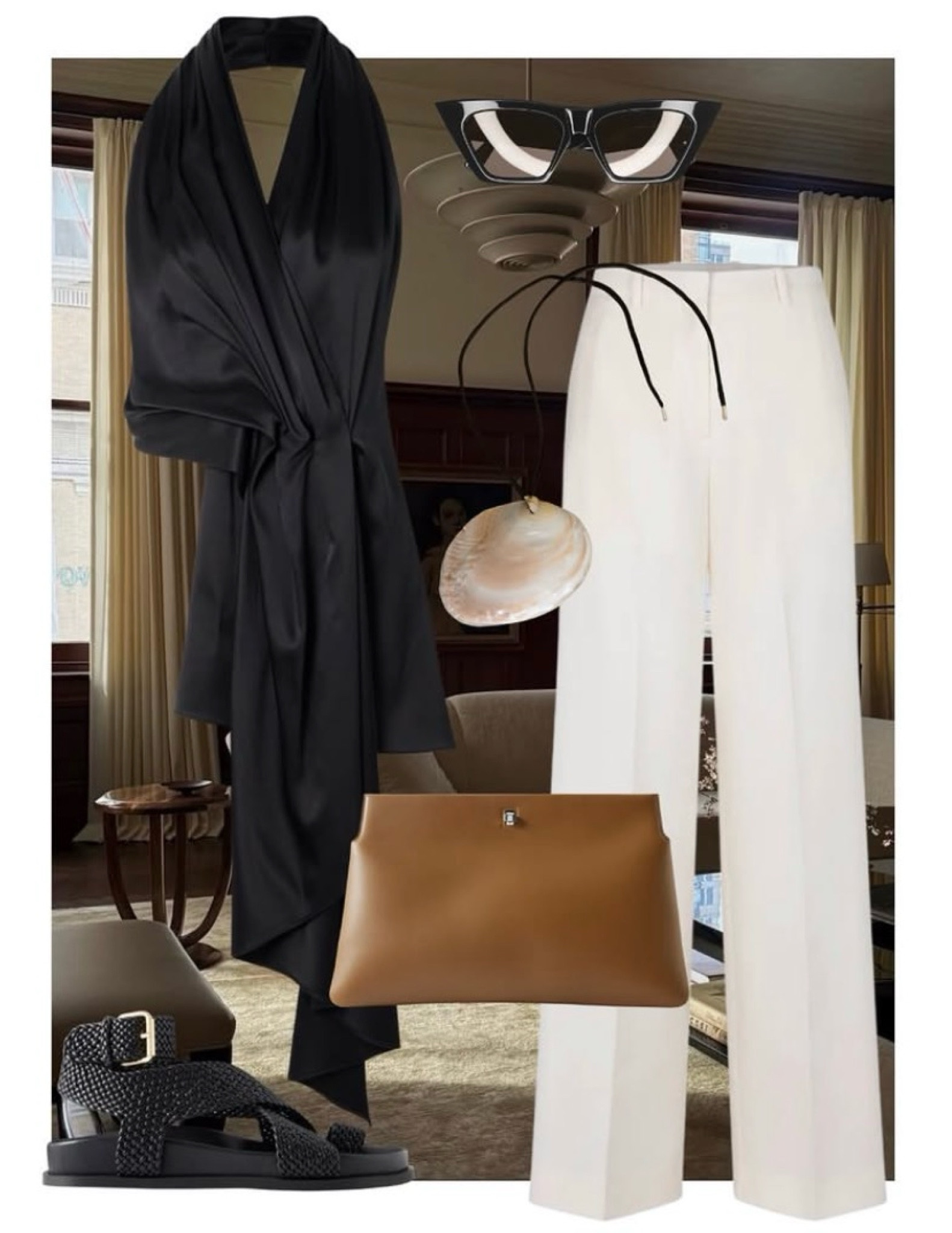 Shop the look 📷

#outfit #clutch #pants #blouse #sandals sunglasses dupe 

#LTKgrwm #LTKOver40 #LTKootd
