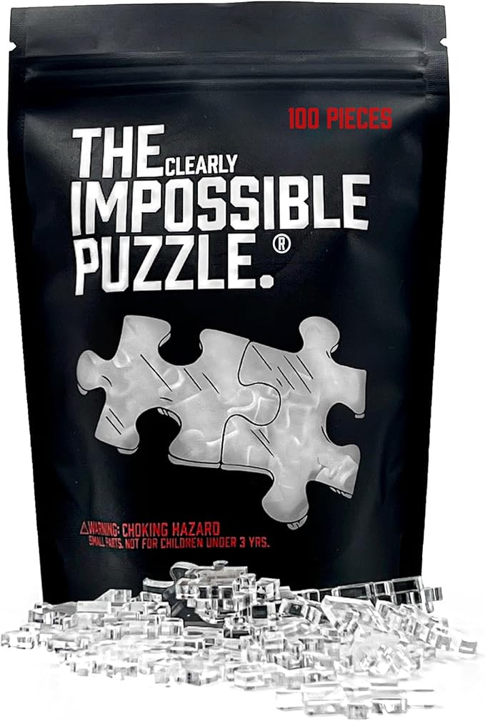 The Clearly Impossible Puzzle ® 100 Pieces - Clear Difficult Jigsaw Puzzle - False Edge Pieces -... | Amazon (US)