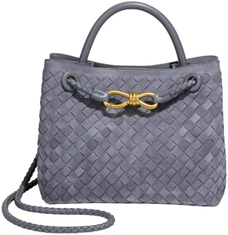 Woven Tote Bag for Women Leather Shoulder Handbag Designer Top Handle Purses | Amazon (US)