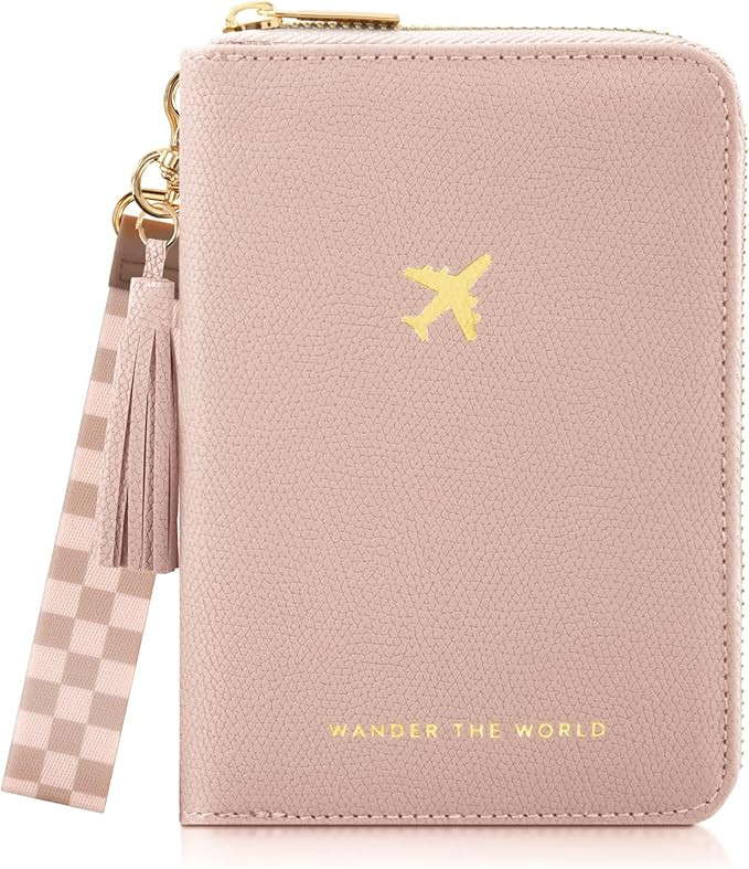 Beautiful Passport Holder for Travel with Wristlet Strap - All-in-One Wallet for Women with Card ... | Amazon (US)