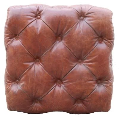 Paris Club Leather Tufted Ottoman (Part number: OTTOMAN-3021) | Wayfair North America