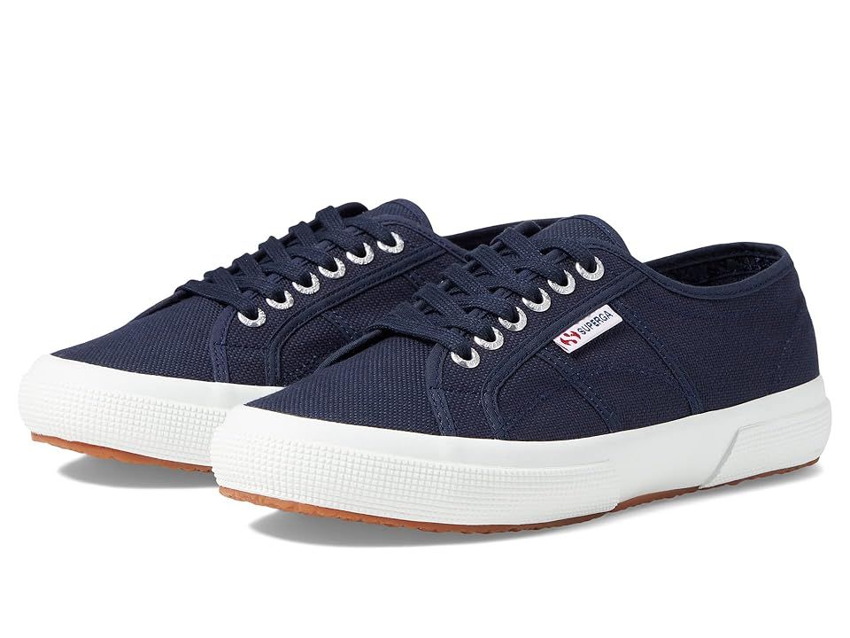 Superga 2750 COTU Classic Sneaker (Navy/Full White 2) Lace up casual Shoes | Zappos