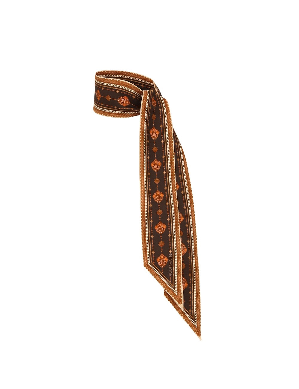 Printed Silk Ribbon Scarf - Chocolate Prism            
        
                    

    
    
... | ZIMMERMANN (US, CA, EU, MENA)