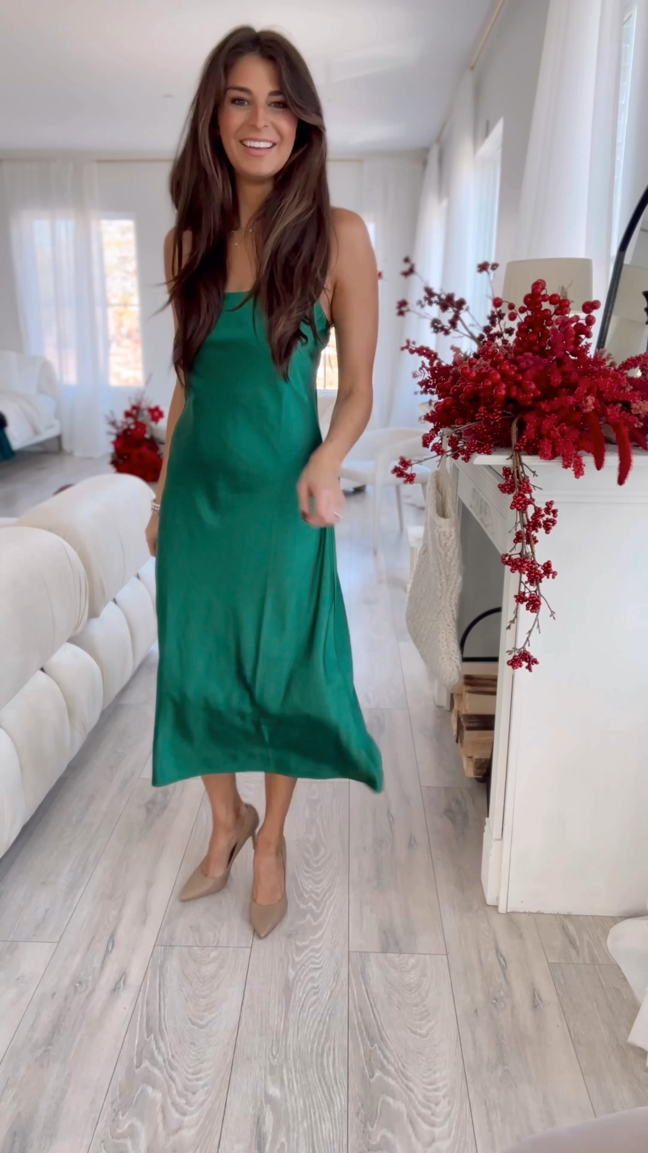 All dresses wearing small 
Shoes are TTS 

#LTKSeasonal #LTKGiftGuide #LTKCyberWeek