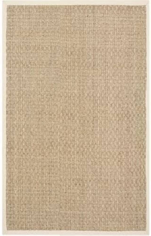 SAFAVIEH Natural Fiber Collection Accent Rug - 3' x 5', Natural & Beige, Border Basketweave Seagr... | Amazon (US)