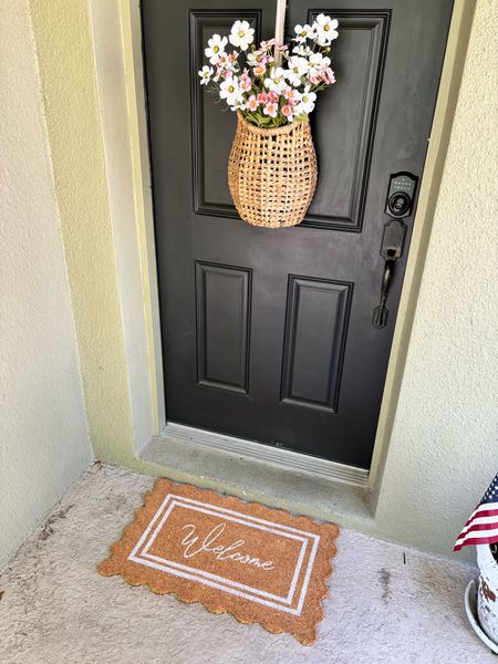 My current front door situation! DIY hanging basket and welcome doormat! I shared the flower basket diy on my page not too long ago!

#walmarthome #walmartfinds

#LTKfindsunder50 #LTKhome