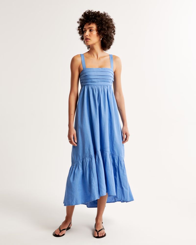 Emerson High-Low Midi Dress | Abercrombie & Fitch (US)
