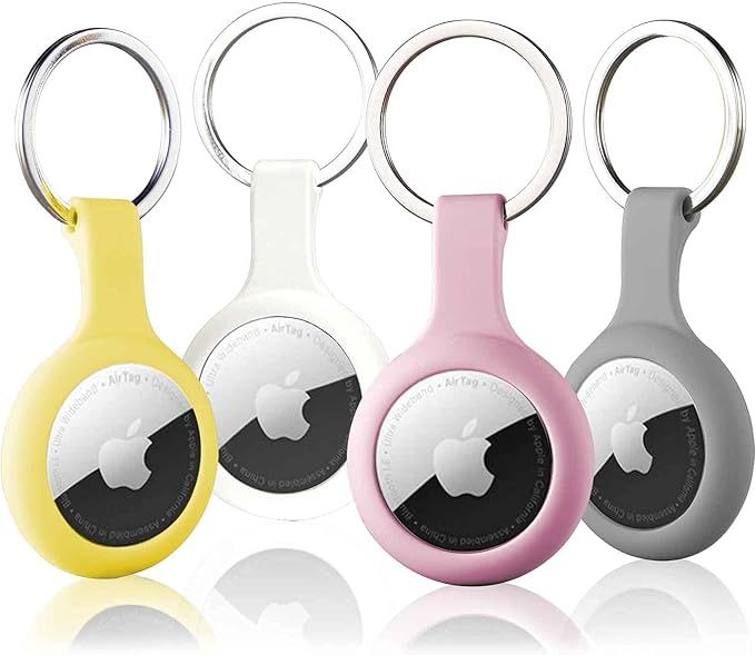 ThingsBag 4 Pack Silicone Case for Airtags with Keychain, Protective Cover for Apple Air tag Key ... | Amazon (US)