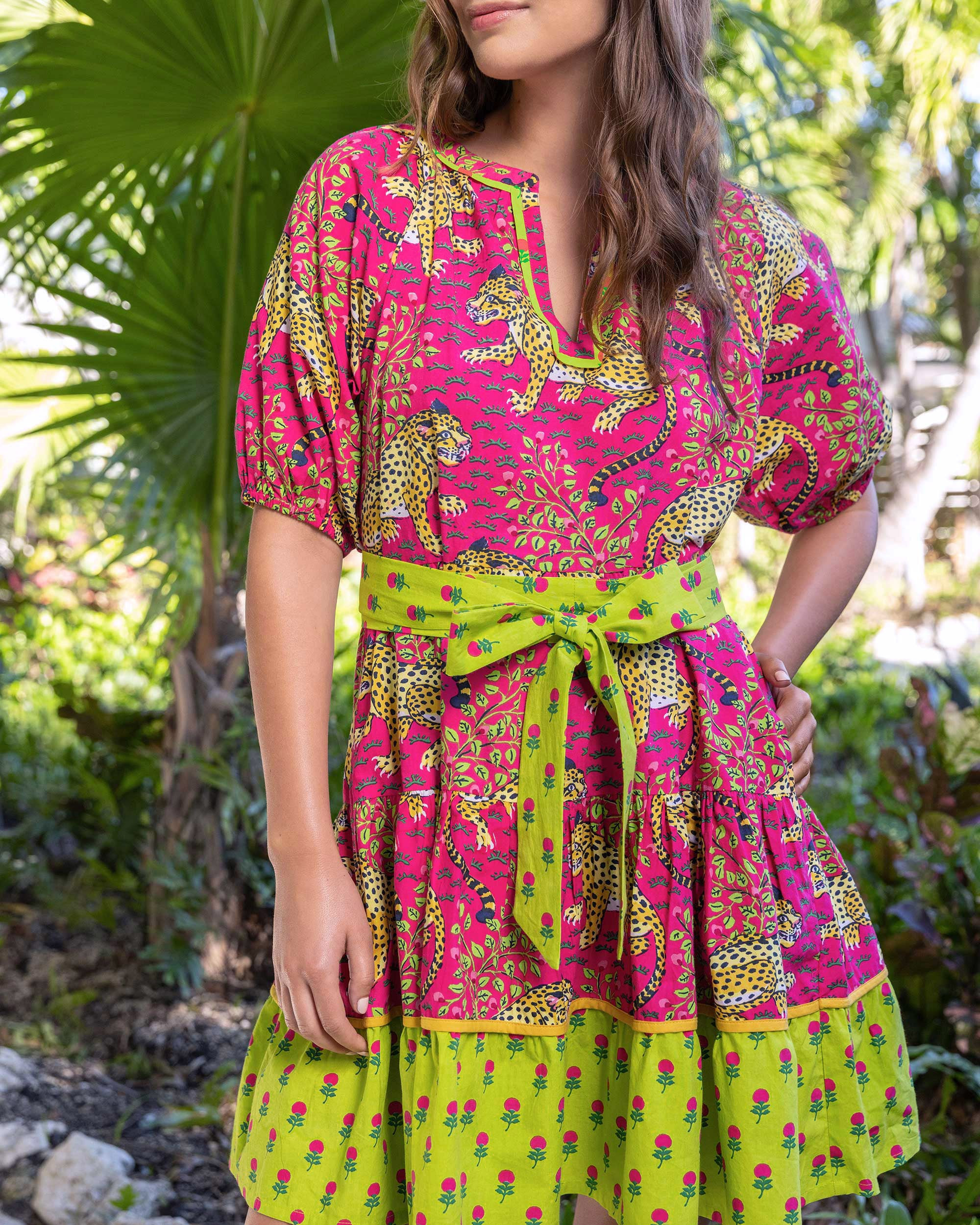 Bagheera - Walk in the Park Dress - Hot Pink | Printfresh