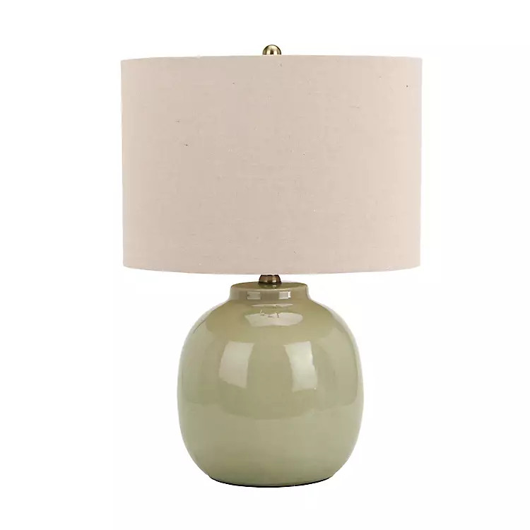 New! Sage Crackle Glaze Table Lamp | Kirklands