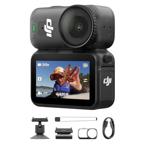 DJI Osmo Nano Standard Combo (128GB) - Small 4K/60fps Vlogging Camera with a 1/1.3″ Sensor, 143° Wide FOV Video, 200-Min Recording, Swift Content Transfer, Magnetic POV Cam 4K for Sports, Vlog | Amazon (US)