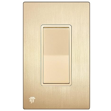 ENERLITES Elite Series Decorator Light Switch with Brushed Screwless Wall Plate, Single Pole, 3 W... | Amazon (US)