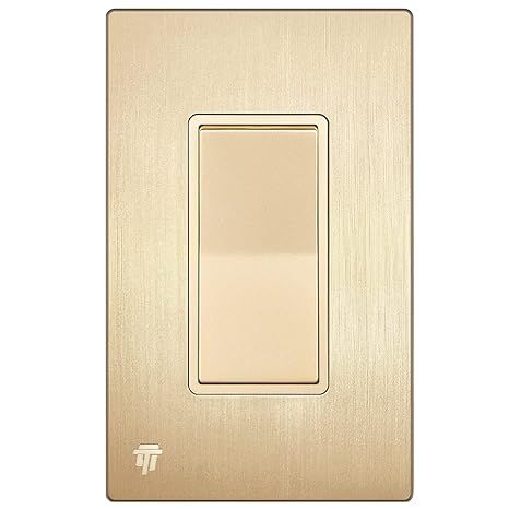 ENERLITES Elite Series Decorator Light Switch with Brushed Screwless Wall Plate, Single Pole, 3 W... | Amazon (US)