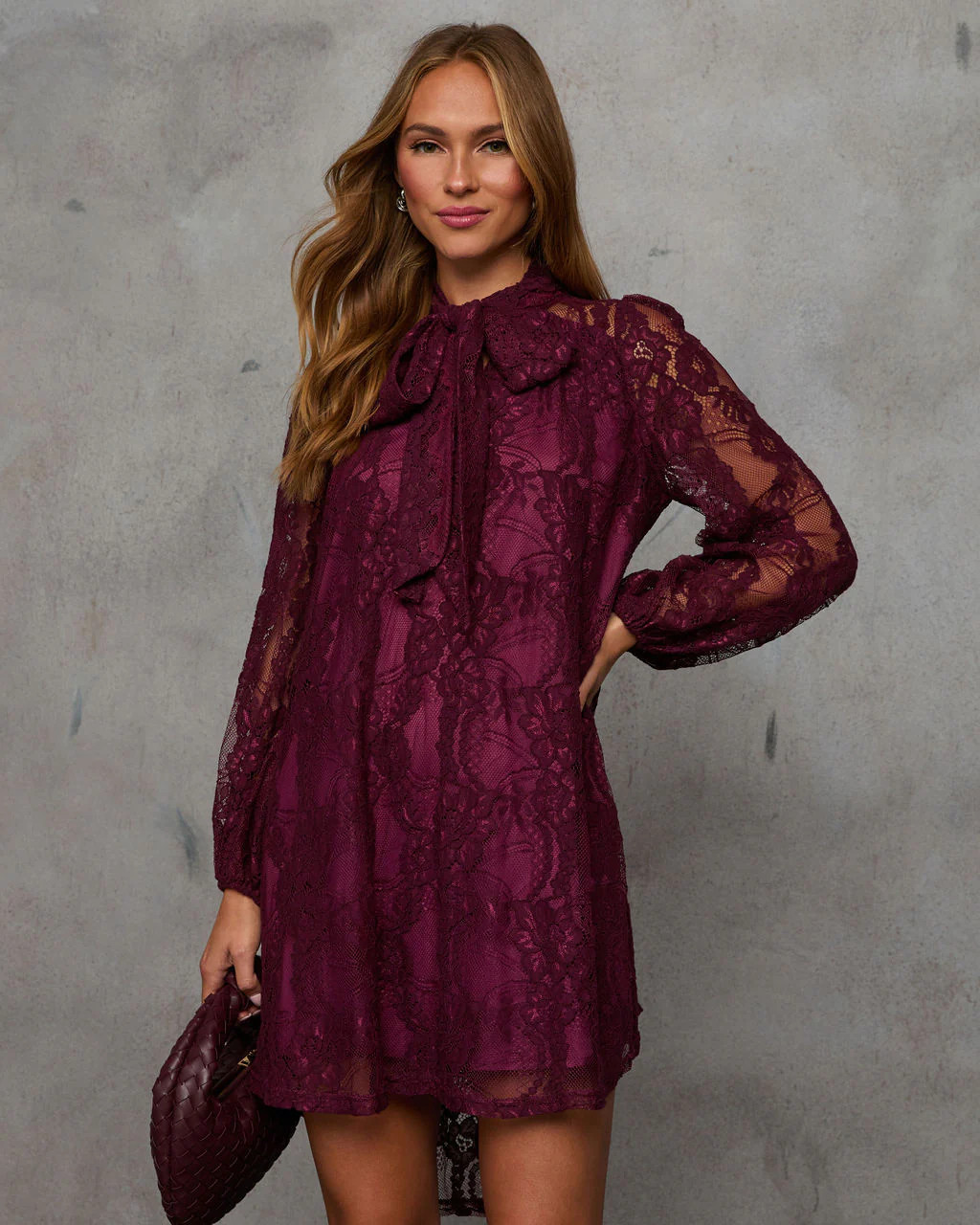 Rather Be Necktie Lace Mini Dress | VICI