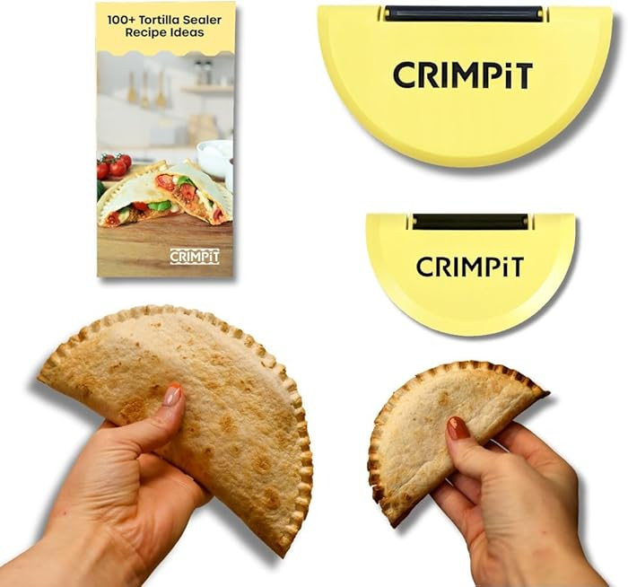 CRIMPiT Tortilla + Book Bundle - Large & Small Tortilla Sealers + Recipe Book – For 10-12” & ... | Amazon (US)