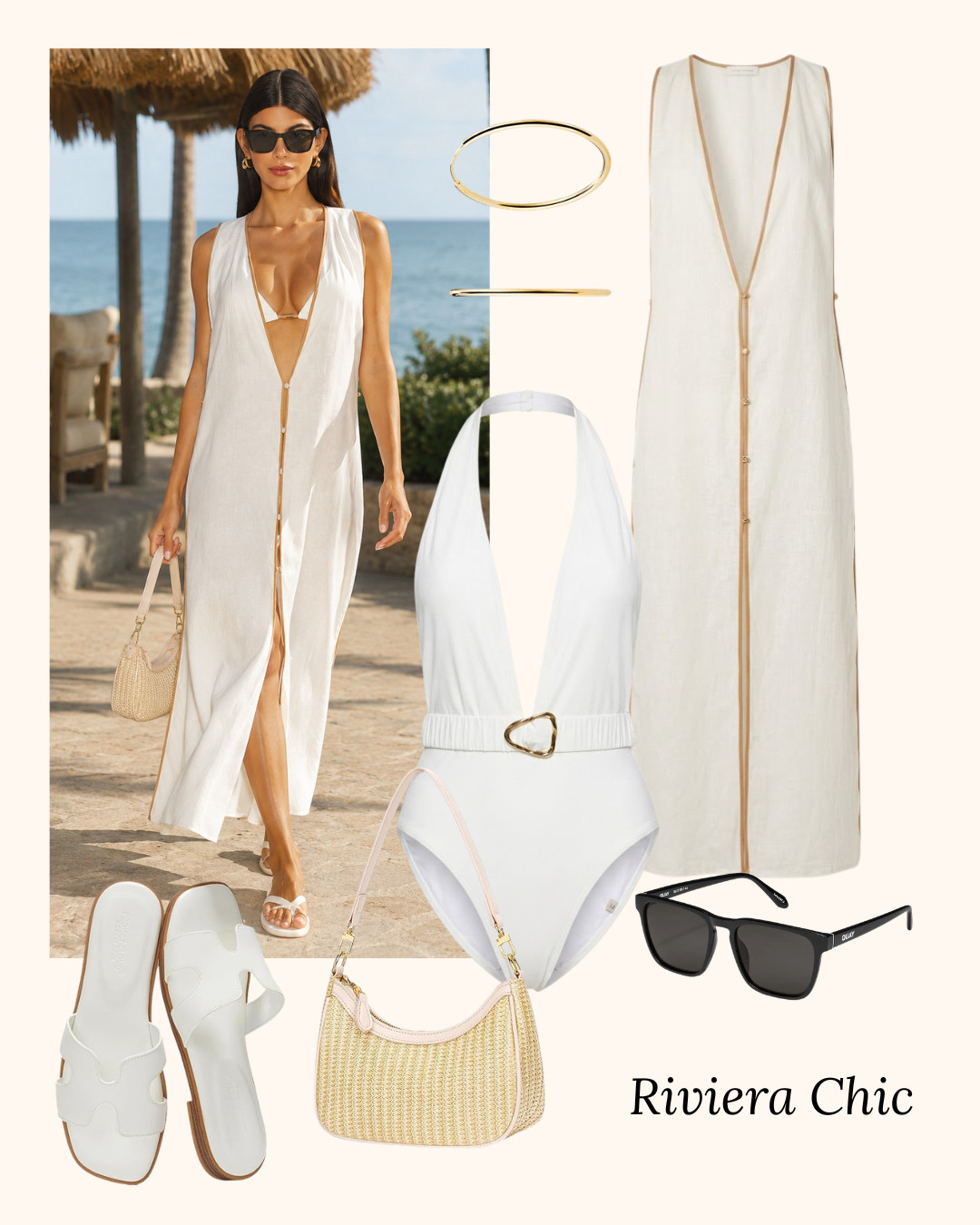 ☀️ Riviera Chic

The kind of look that instantly transports you to the South of France. Crisp whites, raffia textures, and timeless accessories make this my ultimate beach club uniform this summer. 

 #LTKSeasonal #LTKActive #LTKTravel