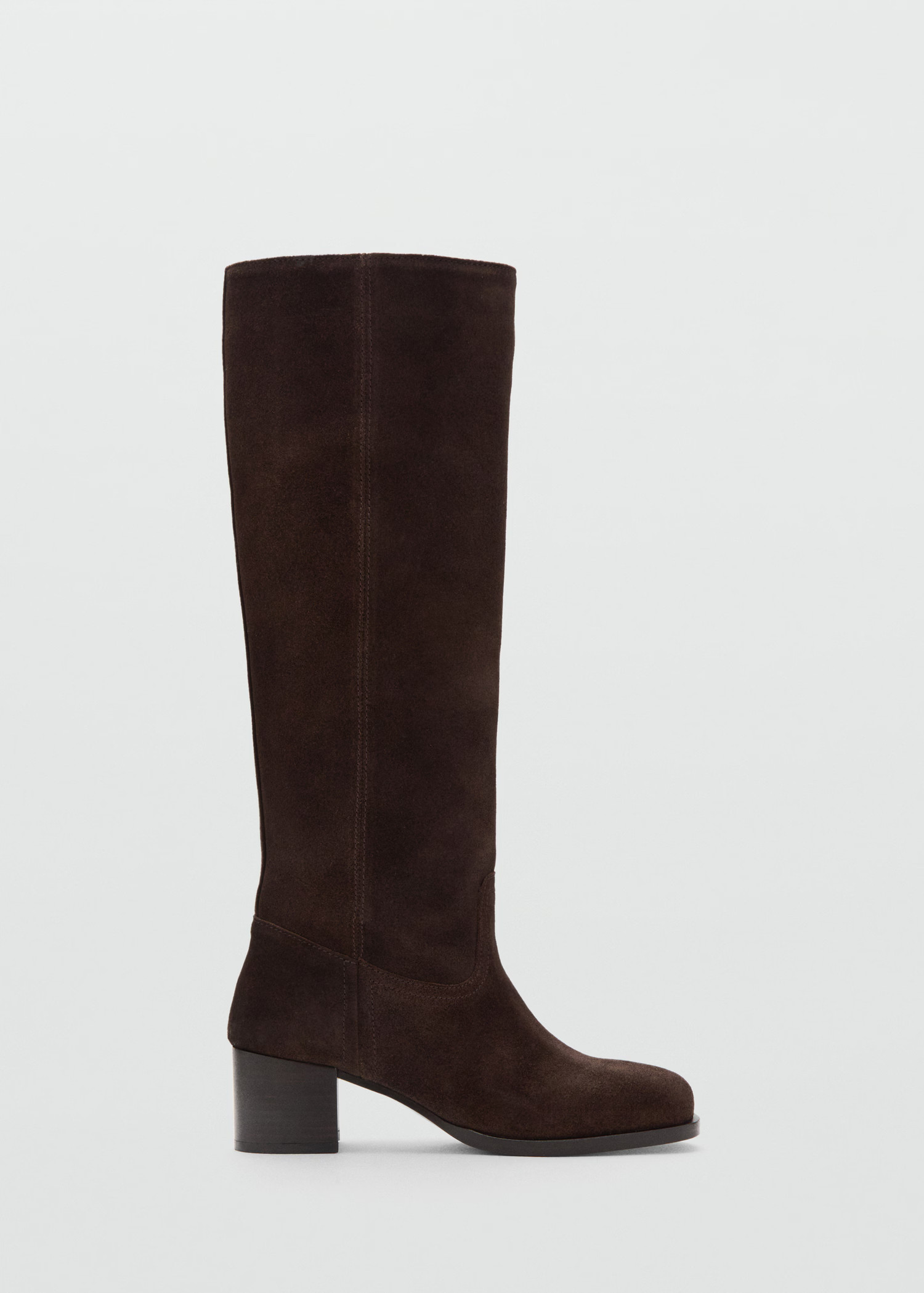 Heel suede boots | MANGO (UK)
