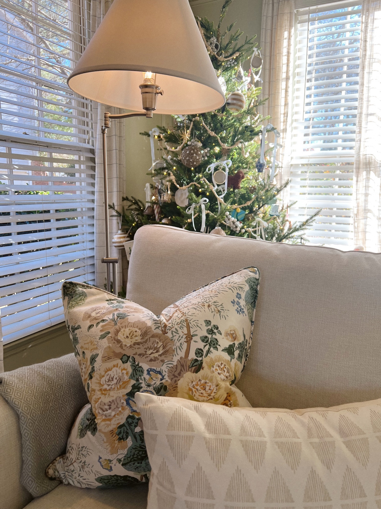 Dream throw pillows arrived in the mail today. Merry Christmas to me, from me. 

Lee Jofa Althea Citron in Cotton - a classic, timeless fabric  There are several Etsy shops with pillows in this fabric, but I liked that this one centralized the pattern and offered double sided and a self welt AND had a Black Friday Sale. 

Paint color is a SW color match or Farrow and Ball French Gray. Sofas are a customizable sofa from Bassett  

#LTKHoliday #LTKSeasonal #LTKhome