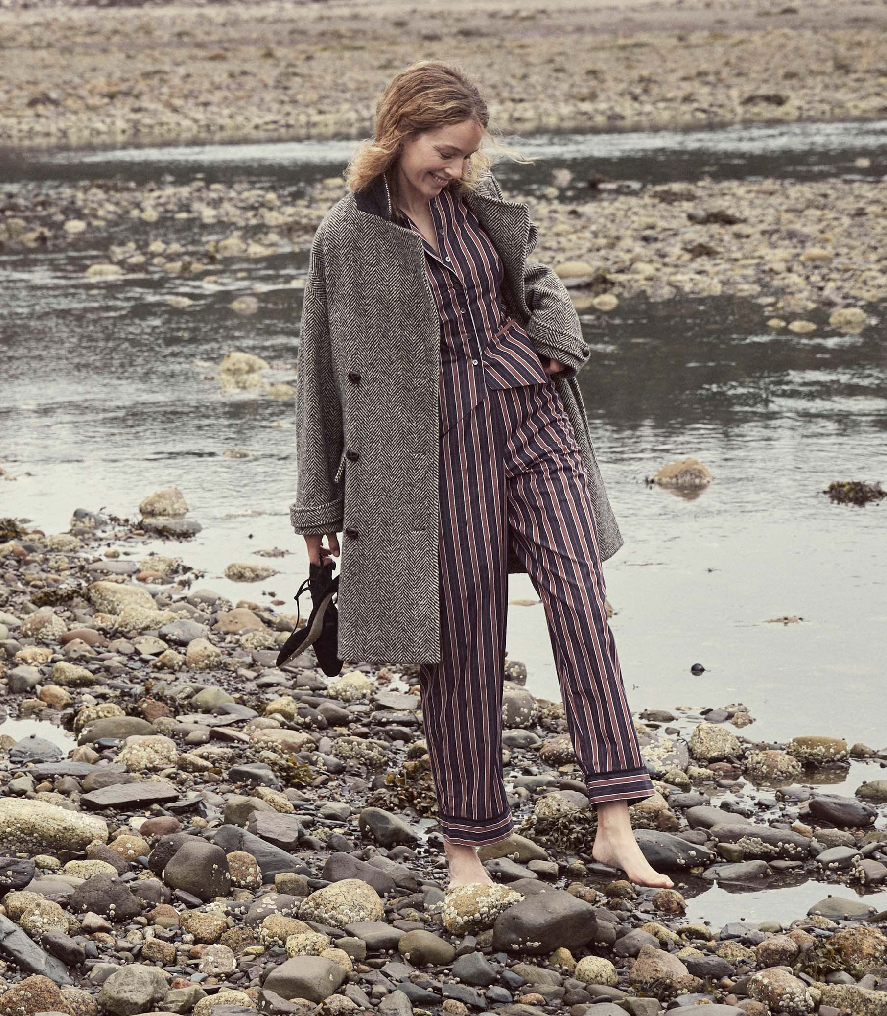 Cacia Pant - Hudson Stripe | DÔEN | DOEN