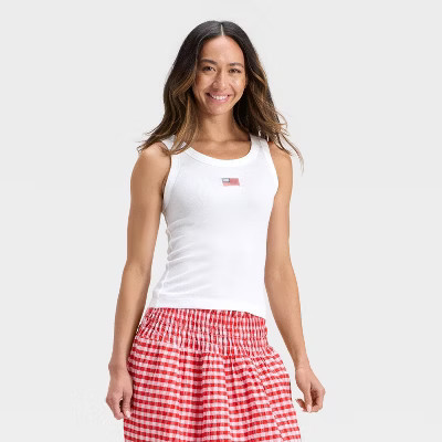 Women's Embroidered Tank Top - Universal Thread™ White S | Target