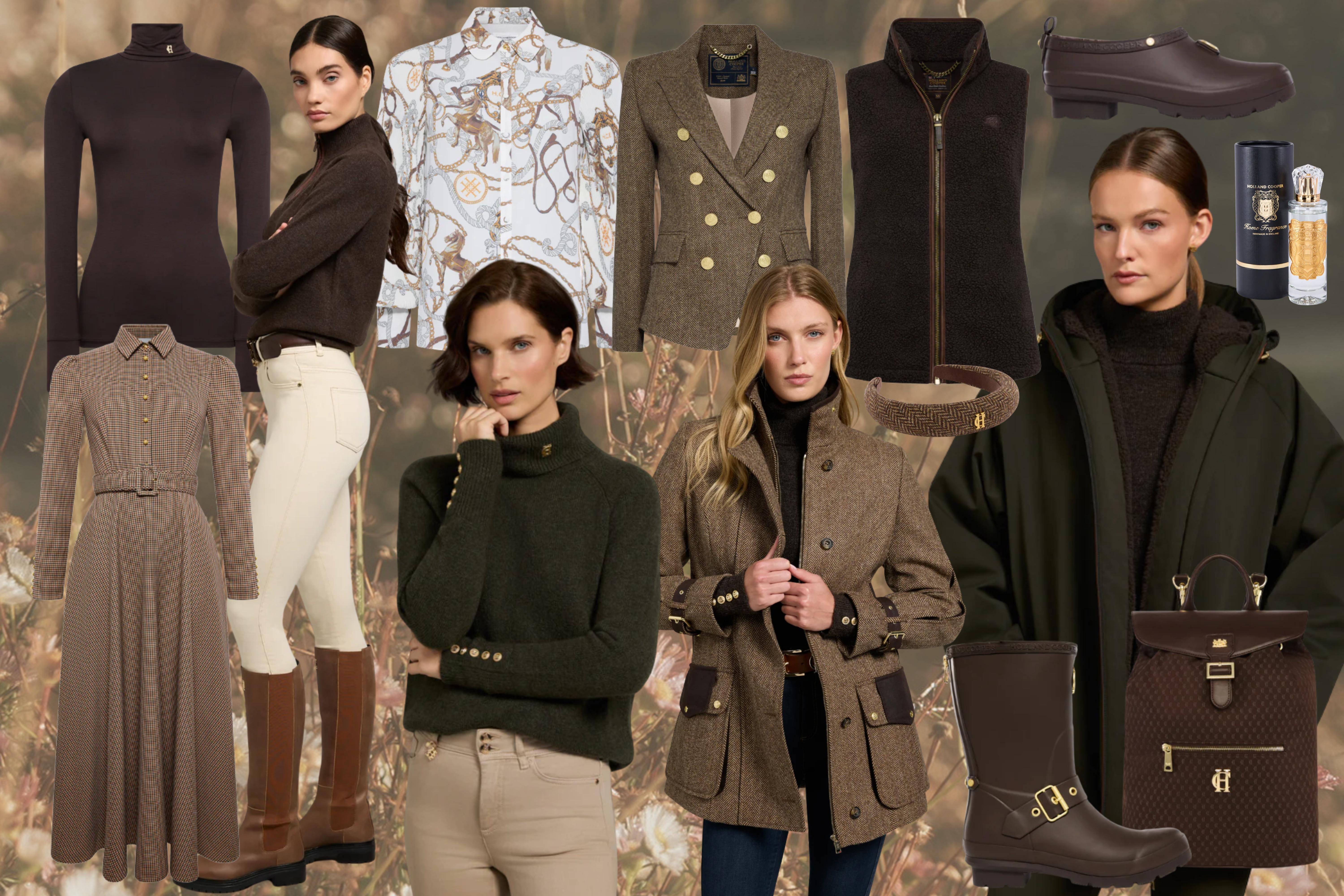 Holland Cooper new in for Autumn 🍂Timeless fashion, British made, country style, tweed fashion. Country outfit, gilet, knitwear. 

 #LTKFashionMonth #LTKautumn #LTKluxury