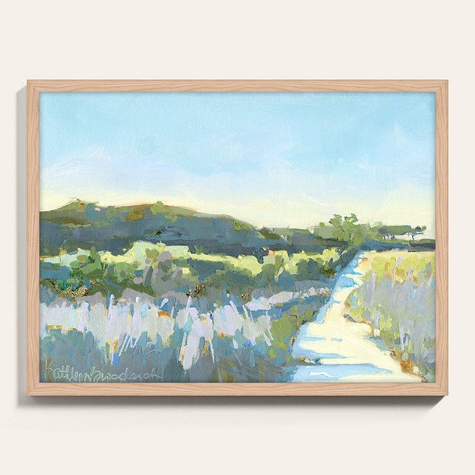 Marsh Landscape Abstract Framed Canvas Art Print | Ballard Designs, Inc.