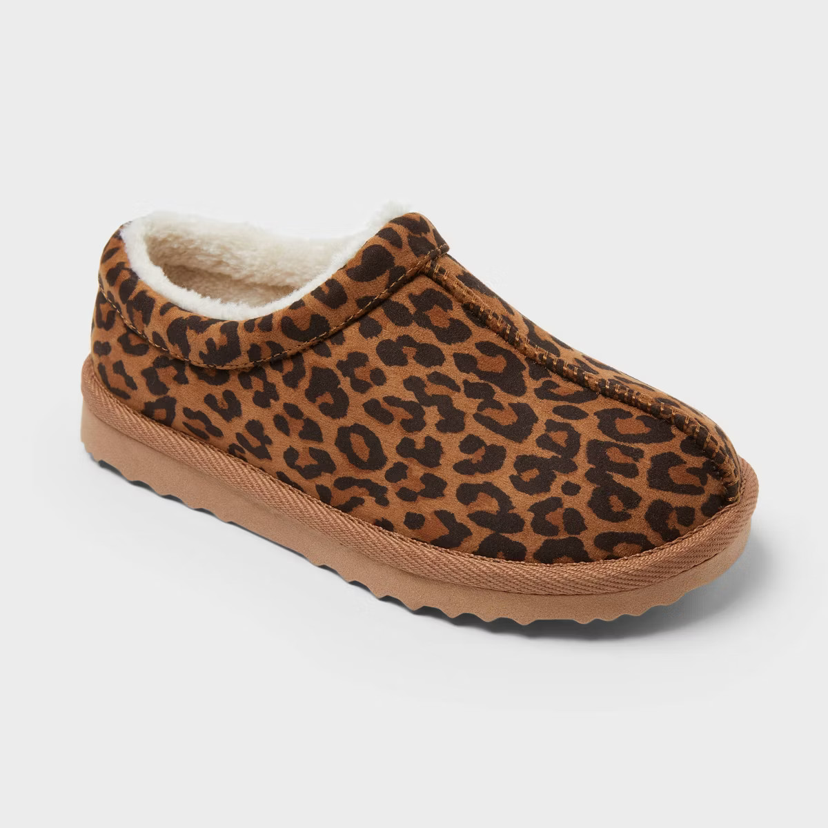 Kids' Nola Faux Suede Clog Slippers - Cat & Jack™ Brown | Target