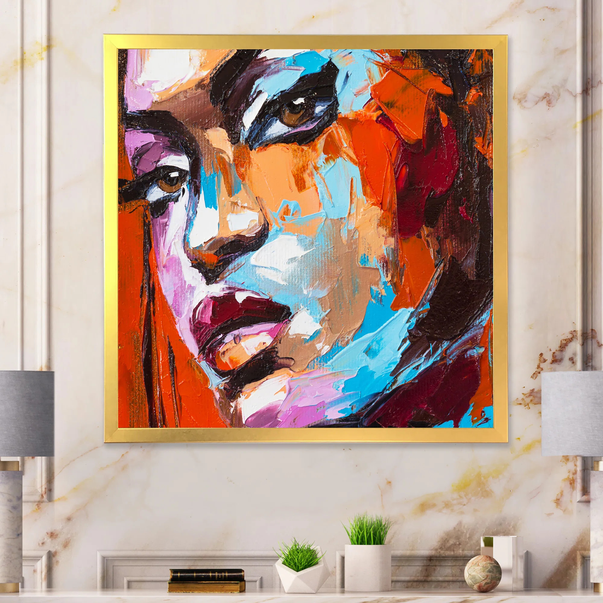 " Colorful Fantasy Portrait Of A Young Woman " Painting Print | Wayfair North America