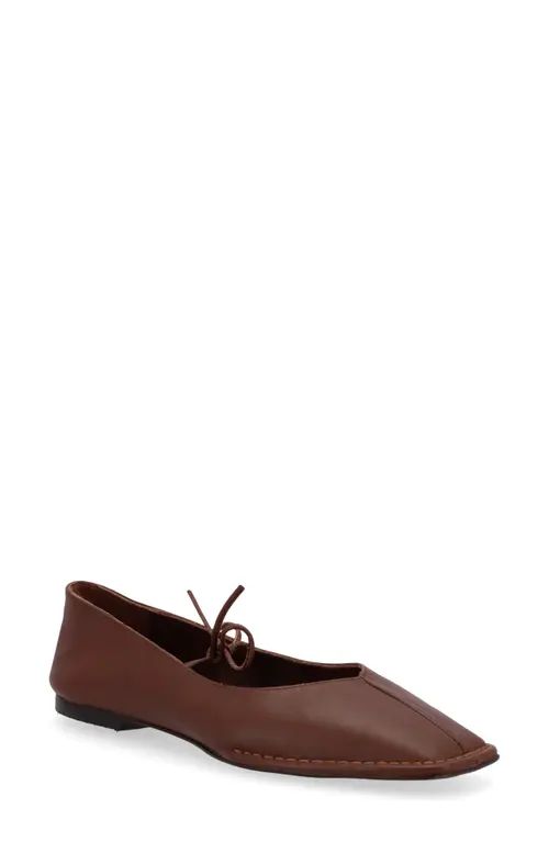 ALOHAS Sway Square Toe Ballet Flat in Chestnut Brown at Nordstrom, Size 12Us | Nordstrom