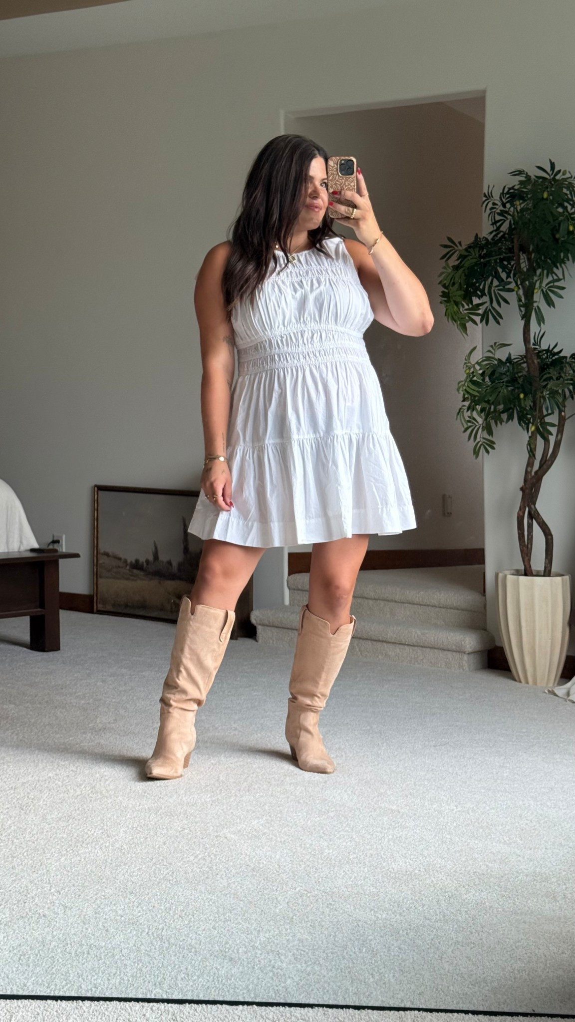 Casual fall outfit, dress under $20! Would be cute for a family photos, country concert or under a denim jacket as a teacher outfit! Wearing XL. Maternity friendly dress

#Maternity #Waitres #Concert #Midsize #BumpFriendly #Pregnancy #FallOutfit

#LTKSeasonal #LTKMidsize #LTKBump