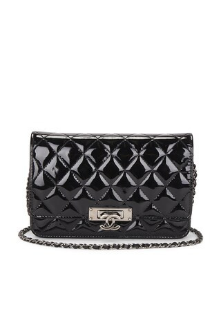 Chanel Calfskin Wallet On Chain in Black | FWRD 