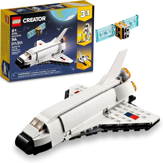 LEGO Creator 3 in 1 Space Shuttle Toys - Space Toys Building Set for Boys & Girls, Ages 6+ - Opti... | Amazon (US)