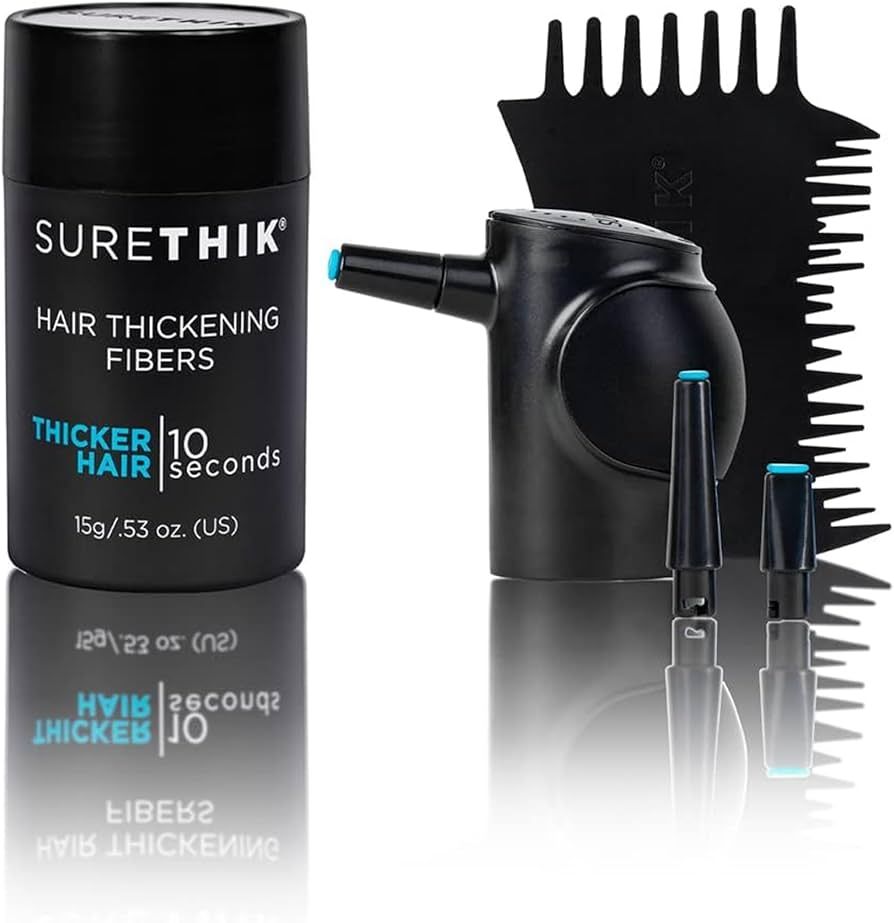 Hair Building Fibers, 15G, with BONUS Pump Applicator, Hairline Comb and 3 Nozzles, Hair and Hair... | Amazon (US)