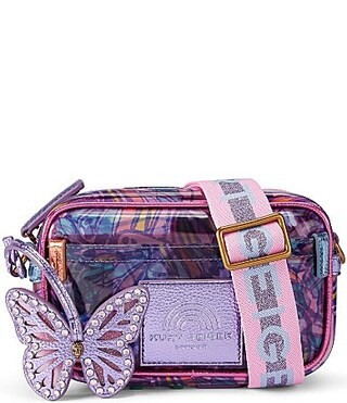 Kurt Geiger London Small Southbank Vinyl Butterfly Camera Crossbody Bag - Purple | Dillard's
